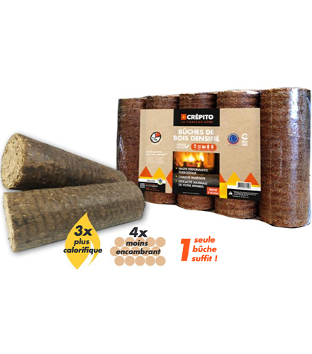 Bûches Densifiées Crépito® 7,5 KG