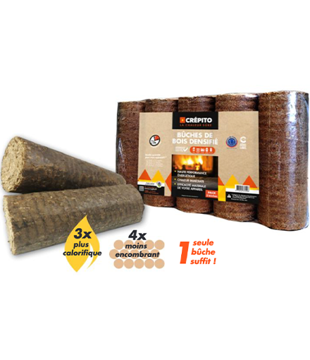Bûches Densifiées Crépito® 7,5 KG
